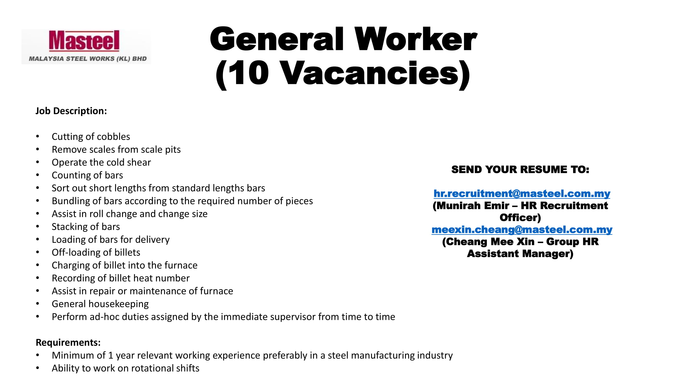General Worker 1 Vtar Institute