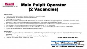 Main Pulpit Operator-1