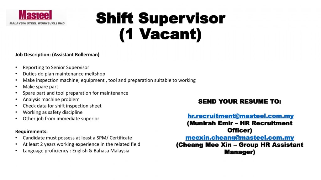Shift Supervisor1 Vtar Institute