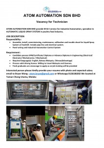 ATOM Vacancy for Technician-1