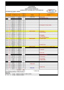 BAKERY & PASTRY TRAINING CALENDAR BKR0923