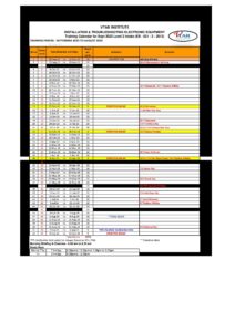 ELECTRONIC TRAINING CALENDAR SEPT 23 level 2