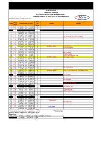 TRAINING CALENDAR WEE1023
