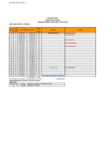 2023 Beauty L1 APRIL 24 TRAINING CALENDER