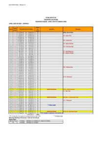 2023 Beauty L3 APRIL 24 TRAINING CALENDER