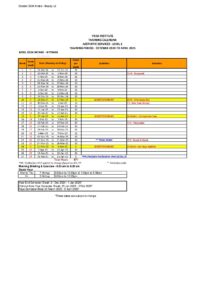L2 AESTHETIC SERVICES – OCTOBER 24 TRAINING CALENDER