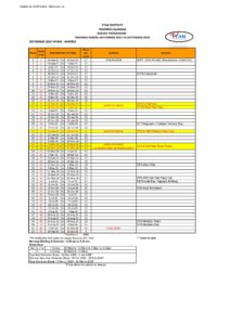 BAKERY TRAINING CALENDAR BKR0925