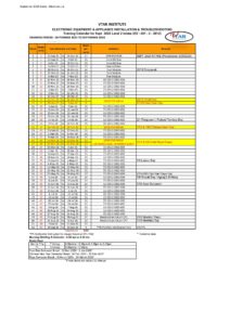 ELECTRONIC TRAINING CALENDAR SEPT 2025.2026 level 2